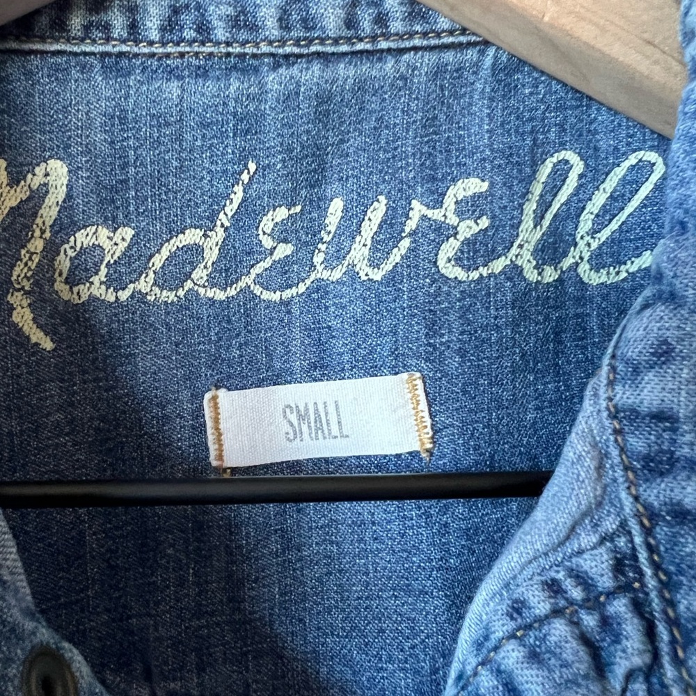 Madewell western denim button down size S - Picture 5 of 15